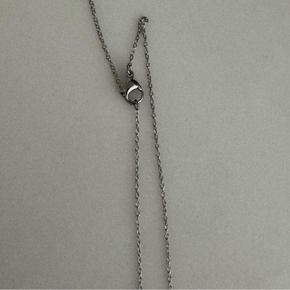 Necklace 🫐 Silver Half Moon Cubic Zirconia Star Pendant - Picture 3 of 4